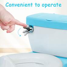 Large Toddler Potty Training Toilet Seat - Potties With Realistic Flush Sounds, Flip-Up Seat, Storage Bin, Toilet Paper Holder, And Removable Training Seat  Removable Pot, Toddler Potty Seat With Storage Tank And Toilet Paper Holder For Kids 1-3 Years Old, Blue/Pink/Grey - 藍色 - 查看 11