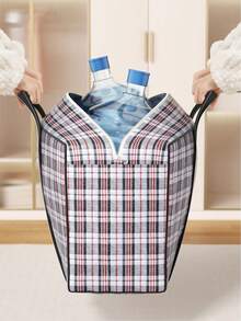 Extra Large Capacity Storage Bag, Portable Carry-On Luggage Bag, Waterproof Oversized Laundry Bag, Suitable For Travel, Dorm, Moving, Featuring Mesh Pattern, Waterproof, Handles, Ideal For Bedding, Moving Boxes, Packing, Back To School Essentials - White - View 4