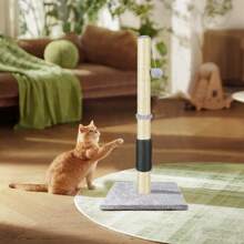 EFAN 80 CM Tall Pet Cat Scratching Board, Entertainment Toy For Cat, With Hemp Rope And Soft, Smooth Plush Covering, Vertical Scratching [Fully Extended], Modern And Stable Design, Specially Designed For Cats. - 80cm - View 1
