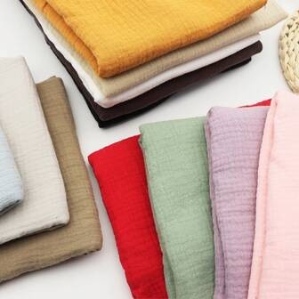 1.35 x 0.50 m Tela de gasa doble arrugada para proyectos DIY, costura, mantas, sábanas, fundas de almohada, toallas de baño