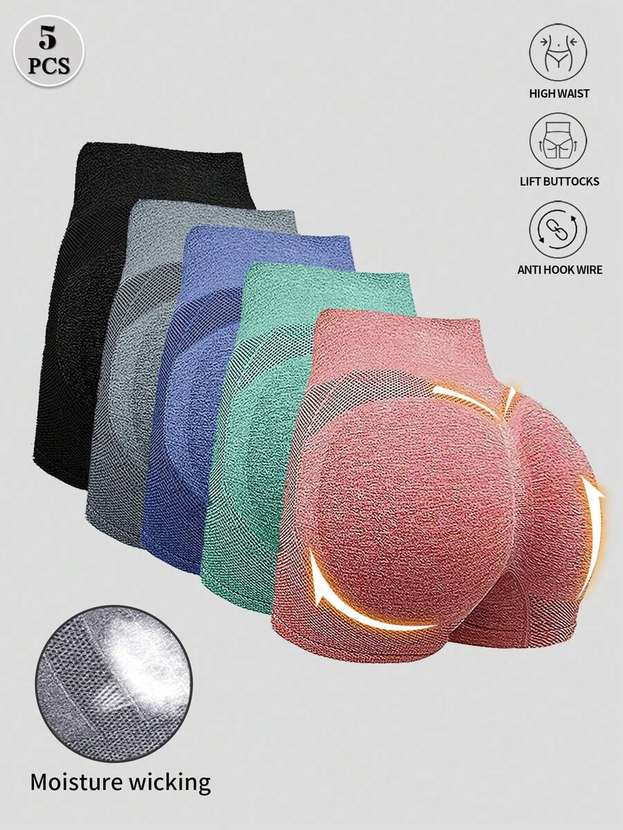 Seamless Yoga Pants For Women Fitness Sport Leggings Sexy Gym Tights Push Up Trousers High Waist Workout Sportswear  High Waist - Navy - 查看 1