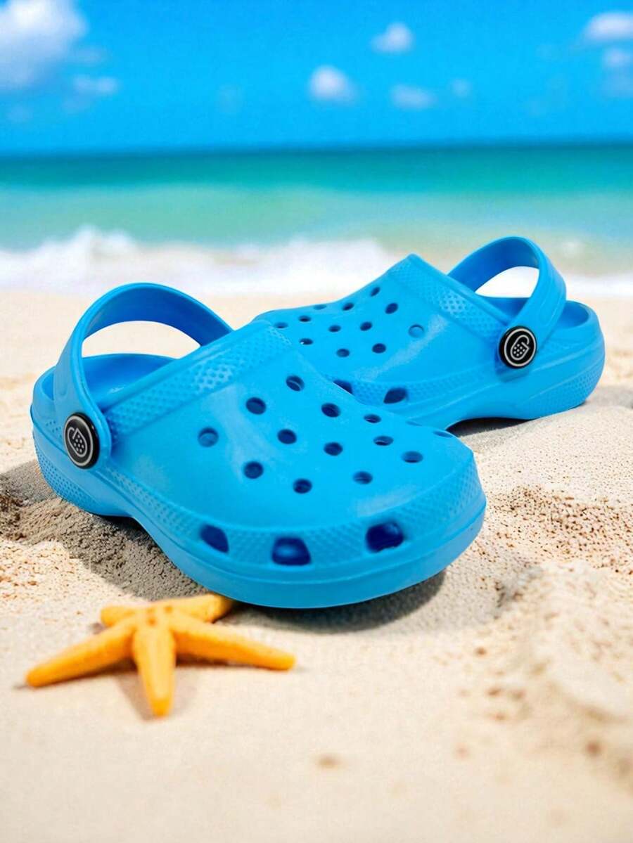 CLOGGS F.W. Sandalias Clogg Tipo zueco con cinta de ajuste al talón para Bebé Cómodas Antideslizantes playa o baño - Azul - Ver 1