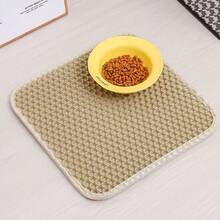 双层蜂窝设计猫砂垫，防滑可洗猫清洁垫，适用于宠物厕所狗窝猫砂盆