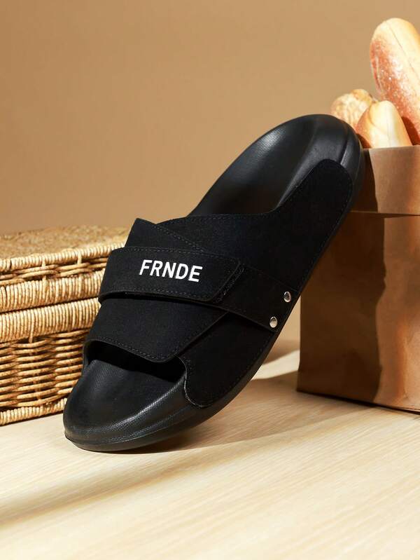 Modische und vielseitige Herren Slip-On Schuhe mit verstellbarem Klettverschluss-Riemen, Allround Streetwear EVA (Ethylen-Vinylacetat-Copolymer) Lässig Schuhe, geeignet für Weihnachten, Halloween, erhöhen Sie die Größe um 5 cm, für drinnen und Outdoor, Büro, alle Jahreszeiten