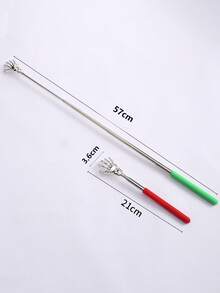 Ausziehbarer Rückenkratzer, tragbarer teleskopischer Rückenkratzer mit Edelstahl und Gummigriff, ideal als Geschenk zu Thanksgiving, Geburtstag, Weihnachten