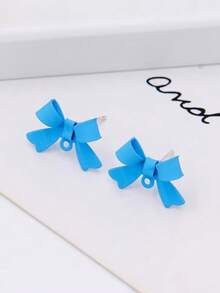 Pendientes de botón minimalistas con lazo elegante, joyería de alta gama