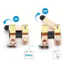 Interruptor de desconexión de batería de automóvil RV de 12-24 V, ampliamente utilizado para baterías de automóviles, vehículos, RV, ATV y marinos. - Dorado - Ver 3