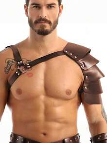 1pc/2pcs/3pcs Medieval Renaissance Costume Accessories Set, Knight Shoulder & Wrist Guards, Viking Style Cosplay Props (Suitable For Halloween, Carnival)