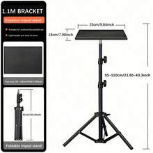 Treppiede universale per proiettore con vassoio, supporto regolabile in lega di alluminio, adatto per HY300, HY320, HY320mini e vari proiettori, telecamere, telefoni, tablet, laptop, per forniture scolastiche, back to school