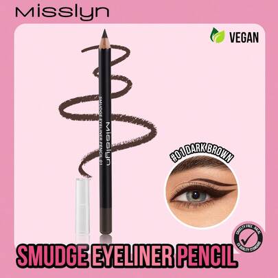  Bút kẻ mắt MISSLYN Smudge Eyeliner Pencil, chất kem mịn, màu sắc sống động, dễ tán, đa dụng, tiện lợi, dịu nhẹ cho mắt, độ lên màu cao, công thức không lem, trang điểm mắt khói, khả năng pha trộn tốt, phù hợp cho trang điểm mắt, tiệc tùng, lễ hội âm nhạc, cosplay, trang điểm mắt 3D.