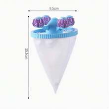 Bolsa de Filtro para Lavadora, Red Reutilizable, Bola de Lavandería, Atrapa Pelusas y Cabello, Elimina el Cabello de Mascotas, Recolecta Suciedad, Rodillo Desempolvador - Azul - Ver 11