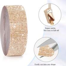 1-3 Rollen selbstklebende Kristall Strass Diamant Schleife DIY Dekorations Aufkleber mit 2 mm Strass für DIY Veranstaltungen, Auto