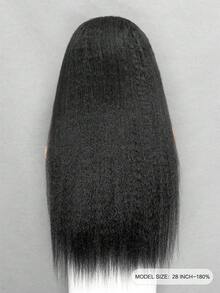 OQ Hair Wear Go Glueless Wig Kinky Straight Natural Color Pre-Cut & Pre-Plucked 9x6 Transparent Lace 180% Density 16-30 Inch Pre-Bleached Free Shipping Unprocessed Real Huamn Hair No Glue Needed - SNatural - View 4
