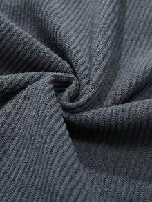 加大码男士灯芯绒直筒裤，休闲宽松百搭长裤，适合春秋冬季穿着 - 淺灰色 - 查看 8