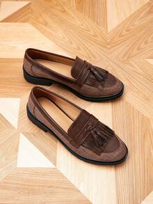 Mocasines planos casuales de mujer con decoración de flecos, otoño/invierno - Multicolor - Ver 6