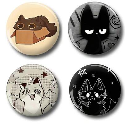 1 huy hiệu ghim an toàn họa tiết 4,4cm/1,73 inch, huy hiệu nút, huy hiệu trâm cài, thích hợp để gắn vào quần áo, túi xách, ba lô, quà tặng thú vị cho gia đình và bạn bè