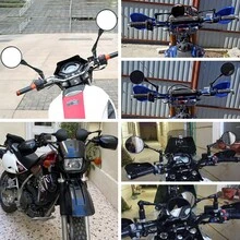 Espejo retrovisor de motocicleta - Diseño ajustable y plegable de 360°, Espejo redondo retrovisor lateral de para motocicletas, Espejos de bicicleta