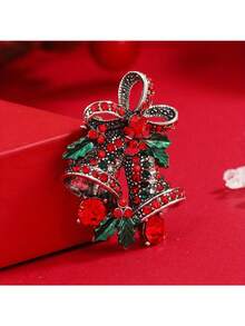 Christmas Suit Brooch, Creative Gift Bowknot Elegant Lapel Pin, Vintage Bell Christmas Brooch Wish Home Decor Christmas Decorations Room Decor