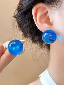 女士耳钉 - 圓形 - 查看 4