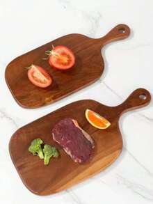 1 件木制创意切菜板、肩球棒砧板、实木面包板、披萨板、寿司板、水果蔬菜不对称双面切菜板、水果托盘、小吃托盘、餐具托盘、餐桌装饰托盘、乡村厨房必备、圣诞节、节日礼物