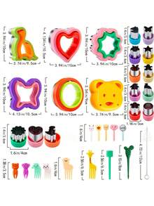 12 件三明治切刀、饼干切刀、水果蔬菜切刀形状、便当盒食物签、恐龙星方形心形