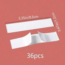 36 piezas de cinta de moda para ropa, cinta adhesiva doble cara, cinta adhesiva fuerte y transparente, segura para la piel, 36 tiras transparentes, cinturón - Blanco - Ver 4
