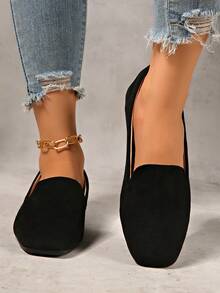 2025 Jesienne damskie płaskie buty wsuwane z kwadratowym noskiem i miękką podeszwą, modne uniwersalne mokasyny, codzienne płaskie buty w stylu retro w stylu amerykańskim, eleganckie buty do biura w kolorze czarnym, brązowym, zamszowe, wygodne buty typu Mary Jane do noszenia na zewnątrz, odpowiednie na co dzień, na plażę, na imprezę, do pracy i na każdą porę roku