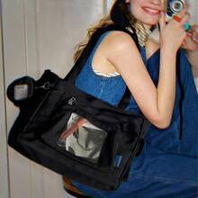 Tote Bag Mujer,Bolsas para mujer con cierre, Bolso de lona multibolsillos con cremallera,bolsa de mujer de gran capacidad adecuada para viajes compras trabajo - Negro - Ver 10
