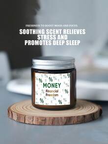 1pc, 100g Large Capacity, Long - Burning, Premium Soy Wax, Sea Salt And Sage Scented Candle, Modern Style, Brown Glass Jar, For Home Decoration/Gifting (For Girlfriend, Family, New Home, Party, Holiday Scenarios)