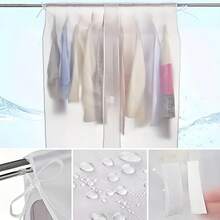 2/1 pieza Fundas transparentes para prendas con cremallera, fundas antipolvo para perchas para el hogar, almacenamiento de armario en dormitorio