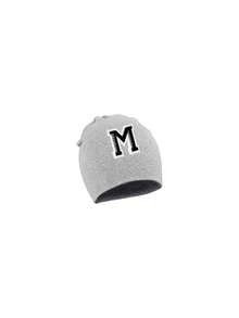 1pc Infant Letter Print Knit Hat, Newborn Hospital Hat, Suitable For Baby Boys And Girls Daily Warmth And Discharge - Grey - View 9