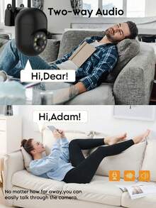 GENAI 2PC 1080P HD Outdoor Camera, PTZ With Cloud And TF Card Storage, Motion Detection And Night Vision, Home Entrance Monitoring, Garden Surveillance, Ideal Gift For Home - 彩色 - 查看 9