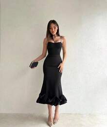 ISABELLE BOMBOCHI Vestido sirena - Negro - Ver 1