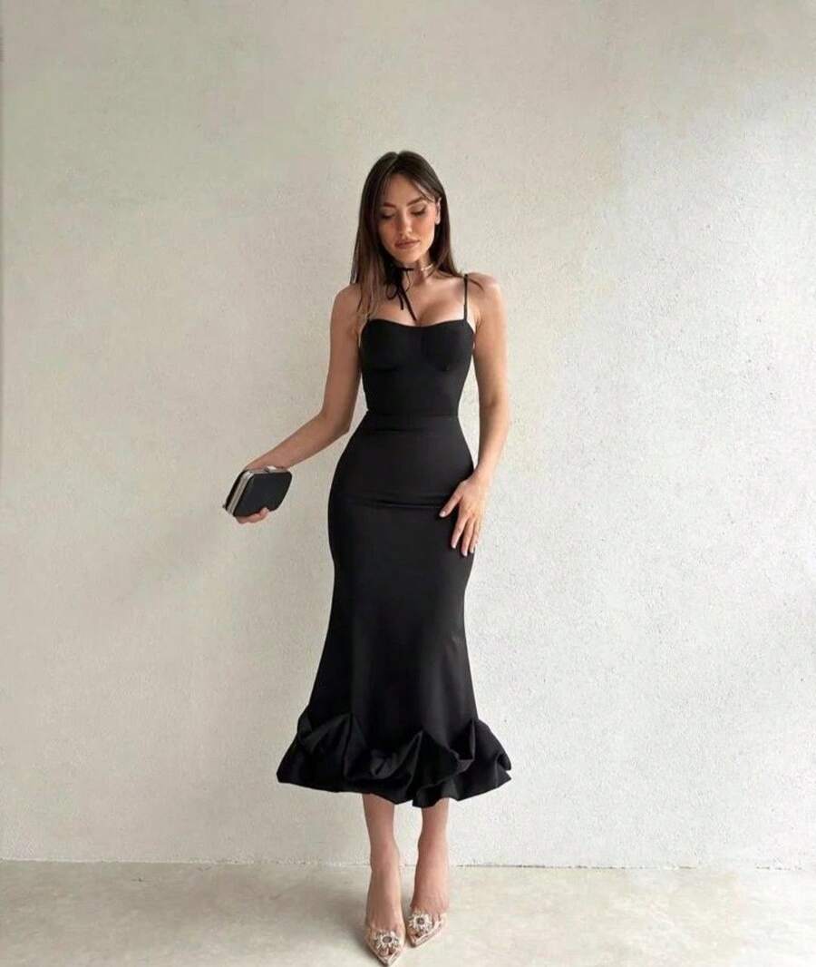 ISABELLE BOMBOCHI Vestido sirena - Negro - Ver 1
