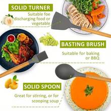 Kitchen Utensil Set, 33PCS Silicone Cooking Utensils Set With Wooden Handle, Non-Stick Cooking Spoons Utensil Sets, Silicone Kitchen Utensils Set, Heat Resistant Kitchen Tools, Heat Resistant Set