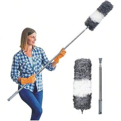 Microfiber Duster Cleaning Extendable Duster 110 Inches Long High Ceilings Home Furniture Car Telescopic Pole Dusters Telescopic Duster Extendable Dus