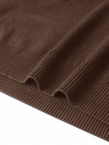 GRDR Men's Casual Long Sleeve Half-Zip Pullover Sweater, Versatile For Daily Wear - Brown - View 6