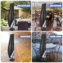 Banana-Shaped 210D Umbrella Cover With Buckle - Waterproof Durable Protection For Patio, Garden, Outdoor, Easy To Install Cover - Black - View 5