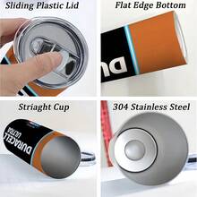 1 Pc 20oz Insulated Tumbler, Duracell Ultra Battery Power Check Design, Includes Straw & Cleaning Brush, Double-Walled Stainless Steel Cup For Hot/Cold Drinks, Leak-Proof & , Perfect Gift For Technicians & Tech Lovers, Ideal For Staying Charged & Hydrated At The Office Or Workshop. - 1個 - 查看 4