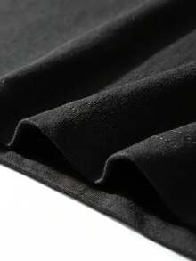 Camiseta Casual para Mujeres, Estilo del Día de los Muertos Mexicano, Diseño de Calavera Colorido y Alegre Lleno de Vitalidad - Cuello Redondo, Manga Corta, Tela Cómoda, Top para Todas las Estaciones, Camiseta de Uso Diario |   Camiseta gráfica |   Top elástico - Negro - Ver 6