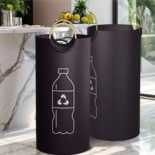 1 pieza Cubo de basura redondo multifuncional universal para cocina/hogar/oficina/viajes al aire libre, también sirve como bolsa de almacenamiento y cesto de ropa sucia - un gran ayudante para la organización