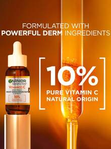 Garnier 卡尼尔亮白全效维生素 C 夜间精华，淡化黑斑，去除色素沉着，增强肌肤光泽，10% 纯维生素 C，均匀肤色，质地轻盈，易于吸收，增强抗氧化作用，亮白肌肤，夜间护肤，修复，适合所有肤质，是晚间护肤的理想选择 - 30ml - 查看 4