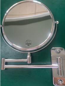 [Lustro do makijażu LED] 8-calowe dwustronne lustro - montowane na ścianie lustro do makijażu z oświetleniem LED, powiększeniem 1x/10x, obrotem o 360 stopni, 3-kolorowym światłem, ekranem dotykowym - odpowiednie do łazienki, sypialni, salonu, wystroju łazienki, jesiennego wystroju, organizera do makijażu, akcesoriów łazienkowych, powrotu do szkoły