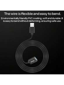PHILIPS Extension Cable SWR1526X/93 USB 3.0 Extension Cable Data Cable Double Shielding Protection No Electromagnetic Interference Stable And Fast Transmission Black - Black - View 5