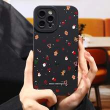Funda de Teléfono con Patrón Navideño y Ojos de Ángel Escarchados para iPhone 17 aire/16/15/14/13/12/11. Profesional máximo 14/15 más dieciséis E 12/13MINI, X/XR/XSMax, compatible con Samsung Galaxy UN 03/A03core/A04/A04E/A05/A05s/A06/A12/A13/A15/A16/A21s/A24/A25/A32/A34/A35/A54/A55/A81,S10E/S20/S21/S22/S23/S24 FE/Plus/Ultra, F15, M35/M55 Funda para teléfono móvil para Note10/Note10Plus/Note20/Note20Ultra, carcasa suave de TPU, adecuada tanto para hombres como para mujeres, simple y elegante, protección anti-caída. - Negro - Ver 1