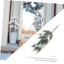 1 PIEZA Ramas de pino artificial verdes Plantas de pino Accesorios DIY para guirnalda, corona de Navidad y decoración del hogar y el jardín (las camisetas se envían al azar), decoraciones de boda, ramos de flores, decoración de otoño para el hogar, decoraciones de otoño para el hogar