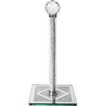 Silver Paper Towel Holder With Crystal Base -2lbs Weighted Countertop Dispenser For Kitchen/Bathroom, Sparkling Diamond Decor,Perfect Christmas Gift - 銀色 - 查看 10