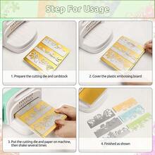 6pcs Metal Flower Cutting Dies, Carbon Steel Cutting Molds For DIY Paper Card Crafts, Scrapbooking, Greeting Cards, Home Decor Projects