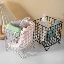 Metal Wire Storage Basket, Creative Desktop Organizer Basket, Wrought Iron Storage Rack, Office Desk Organizer Basket - Coffee Capsule Storage Box - Multi-Function Desktop Storage Box - Bathroom Toiletries Storage - Suitable For Kitchen, Bathroom, Living Room, Bedroom, Office And Other Spaces, Desktop Organizer, Storage Box, Tissue Box, Cosmetic Storage Box, Pen Holder, Essential For Back To School - Multicolor - View 5