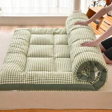 便携式榻榻米地板床垫 - 日式可折叠蒲团，适用于宿舍和露营，薄型卷起床垫，男女通用旅行睡垫 - 可折叠床垫 - 缓解背痛